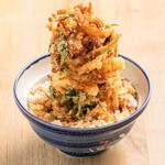 Kakiage Ten-don (tempura rice bowl) set meal