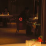 ミシェル・ブラス トーヤ ジャポン - 食中、目前の洞爺湖で花火打ち上げ