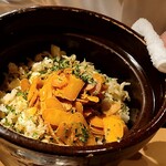 銀座 しのはら - 白魚、カラスミ、ゆり根のご飯