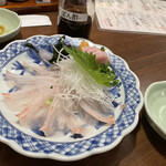 庄や - 松皮カレイの薄造り