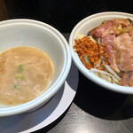 らーめん三極志 - 鬼ベーコン二郎系つけ麺(1050円)