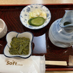 Sobadokoro Seiran - （晩酌セット）飲み物は燗酒をチョイス