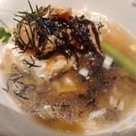 Tokyo Style Noodle ほたて日和 - 漬け汁黒とスープ割茶漬け