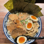 和風楽麺 四代目 ひのでや - ひのでやラーメン。全部のせ大盛