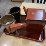 Sobadokoro Seiran - 追加注文した蕎麦焼酎の蕎麦湯割り（580円）