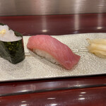 銀兆 - 白えび　めじまぐろ