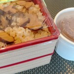さんかく食堂 - 松茸ご飯の二段弁当