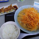 くるまやラーメン - ネギ味噌、餃子セット（￥1,120)