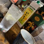 浅草串揚げ あげまん - レモンサワーと霧島の湯割り