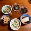 Yukuidokoro Ishidatami - 青菜、もずく酢、ジーマミ豆腐、ニガナ白和え、ミミガー、昆布と大根