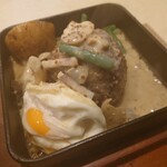 前田食堂 - きのことベーコンのマスタードクリームソース★エッグ