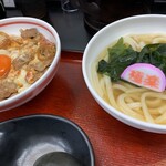 極楽うどん TKU - 親子丼セット（ミニかけうどん　300g）