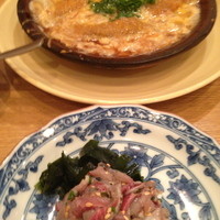 新宿割烹 中嶋 - ランチ　いわし刺身と柳川鍋