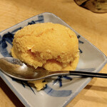 焼鳥 みずき - デザート(たぶん卵のシャーベット)