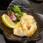 Shun No Sakana To Kushi To Sake Tane - 活タコの塩焼き