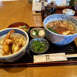 手づくりうどん もりしげ - にかけ天丼ランチ