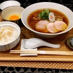 中華蕎麦 麺ノ歌 - 醤油＋ＴＫＧ