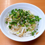 極楽汁麺 らすた - ライス…無料＋ねぎめしトッピング…100円