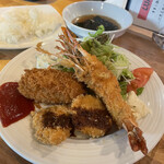 Grill Kitchen APO - カニクリームコロッケと大きなエビフライwith豚ヘレ ¥1,300