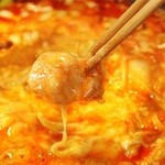 Akariya - スタミナ鍋　激辛丸腸チーズもつ鍋　〆にご飯を入れてリゾットに