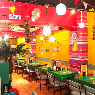 The colorful interior of the store, where Thai words are spoken, is truly Thai!
