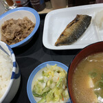 松屋 - 牛さば豚汁定食 特盛［830円］