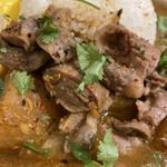 スパイスカレー あかつ亭 - ◎大根と鯖のカレー¥990
      ◎砂肝マサラ¥220