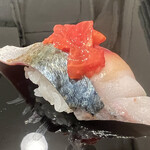 すし屋ロケット - 鯖の変わり握り フルーツトマト