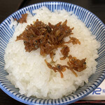 Onomichi Roiyaru Hoteru - じゃこご飯。味は旨い。しかしこれで400円位だったような。高すぎる。