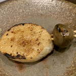 鳥田中 - 山芋とムカゴの山椒焼き