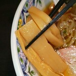 Teuchi Chuuka Menshou Zen - ワンタン麺のメンマ(R4.12.17撮影)