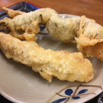 麺処 綿谷 - えび、きくらげの天ぷら