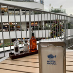 PIZZERIA MAR-DE NAPOLI - テラス席からの眺め☆3階のクリスマスツリーが見えました☆