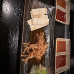 とり焼き 鶏料理 かしわ - ナムル盛合せ(山芋、もやし、ネギ)