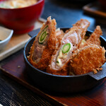 酢重ダイニング - ランチ定食 酢重の鉄板カツ@税込2,079円