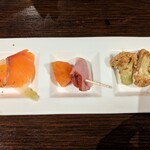 QUATTRO bar M4 - 冬の前菜3種盛合せ