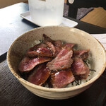 Satoyama Seimen - 牛ステーキ丼、ネギ生姜抜き