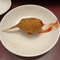 華正樓 新館 - ズワイ蟹爪肉の揚げ物