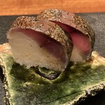 日本料理 TAKEMOTO - 鯖寿司、ごく普通