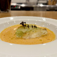 La Stalla - これもヒラメは添え物でスープがメインらしいw塩気強めでパンめっちゃ進む！良い出汁がでてたー！ヒラメもふんわりしててうめえ！