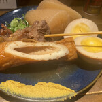 おでん まる米 - おでん　大根,ちくわ,たまご,牛すじ