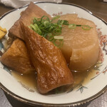 おでん まる米 - おでん　大根,ちくわ,焼豆腐