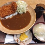 かつ村 - カツカレー（960円）、味噌汁（40円）