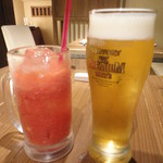 Bejitaburu Dainingu Nouka - 生ビール＆トマチュー