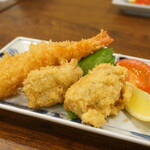 海老フライとカキフライ