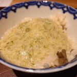 馳走 啐啄一十  - ⑰蝦夷鮑(北海道産)ご飯、とろろ&青のり