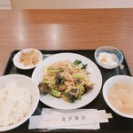 金沢飯店 - 本日のランチB(豚肉とキクラゲ玉子炒め)