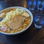 大勝軒 しのや - 私が頼んだ、ネギラーメンの中盛り 茹で前450g(税込1,050＋120＝1,170円)