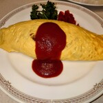 レストランにしかわ - オムライス大盛  @1,150円。一目で太ッ❗ほぼ値上げしていないようなお値段❗コレは有り難い❗