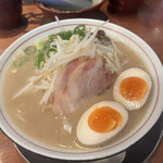 豚そば　成 - もやしラーメン　味玉